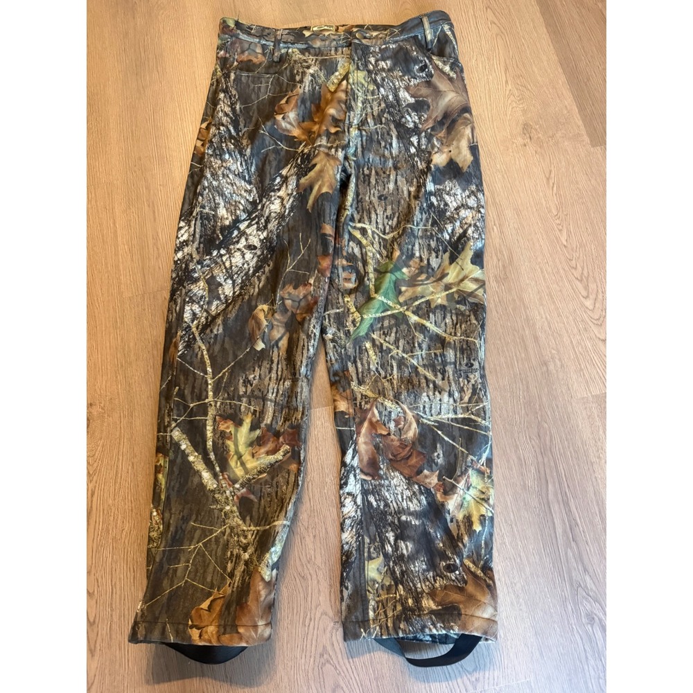 Drake Waterfowl Systems Mens Camo Fleece Lined Hunting Pants Large Tree Pattern